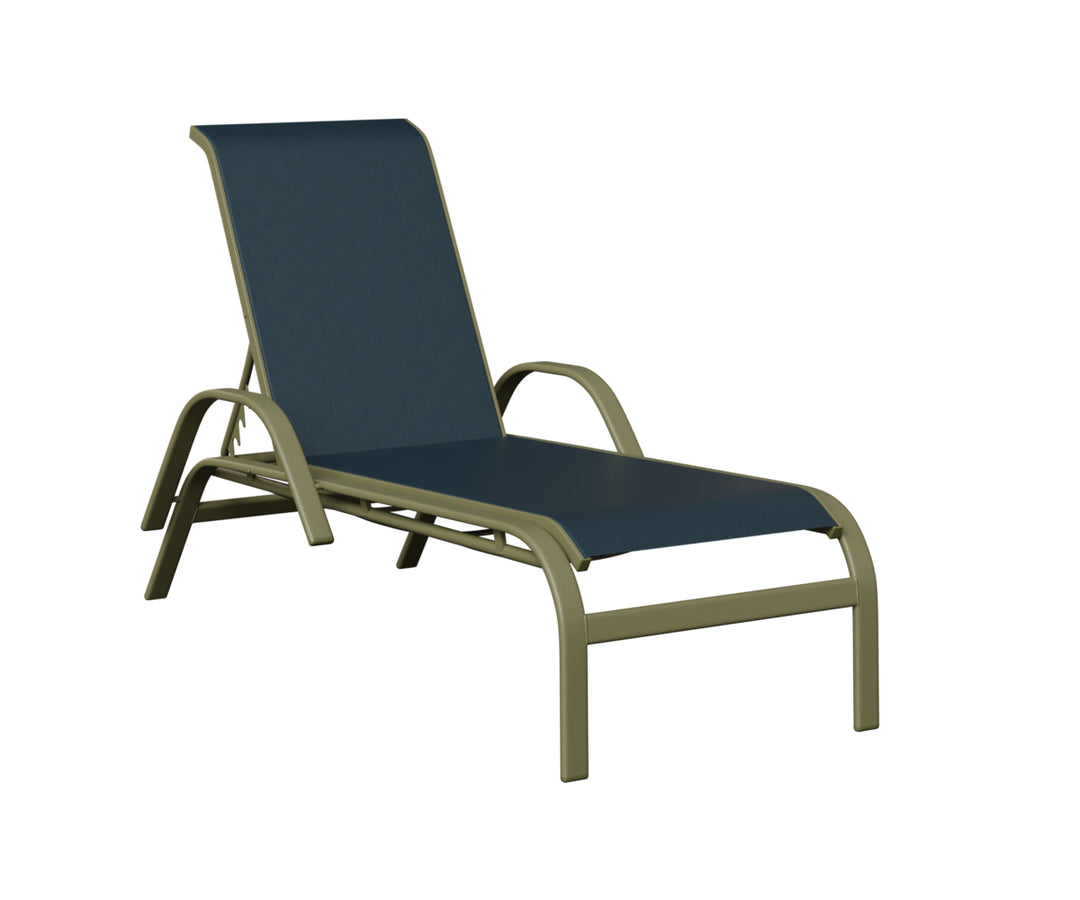 Murphy Sling Chaise Lounge With Arms