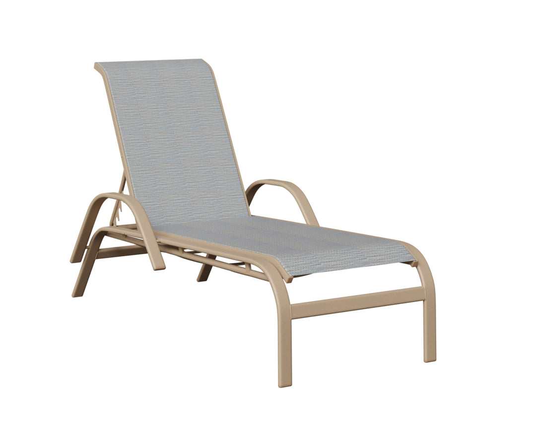 Murphy Sling Chaise Lounge With Arms