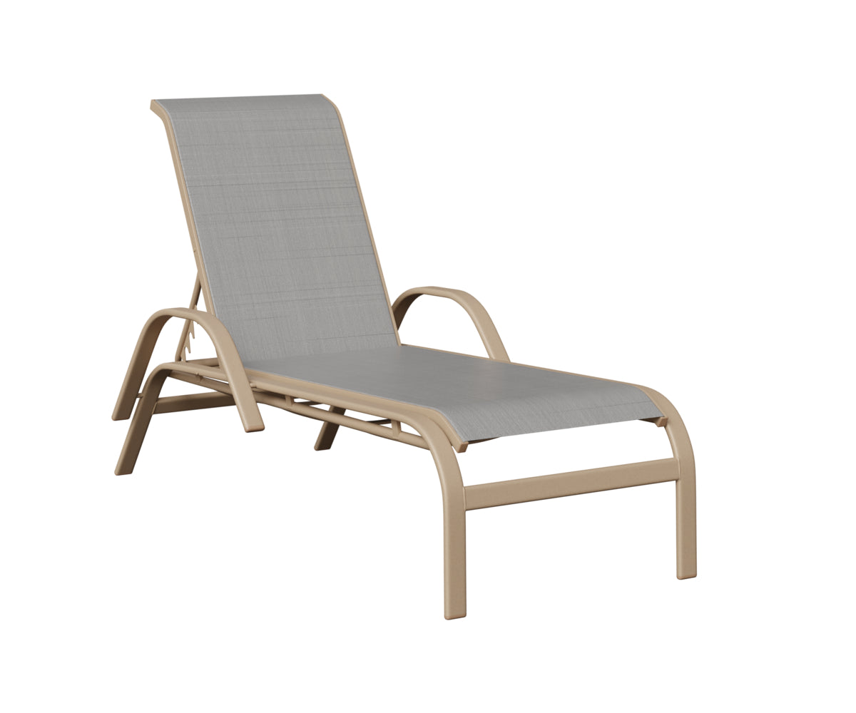 Murphy Sling Chaise Lounge With Arms