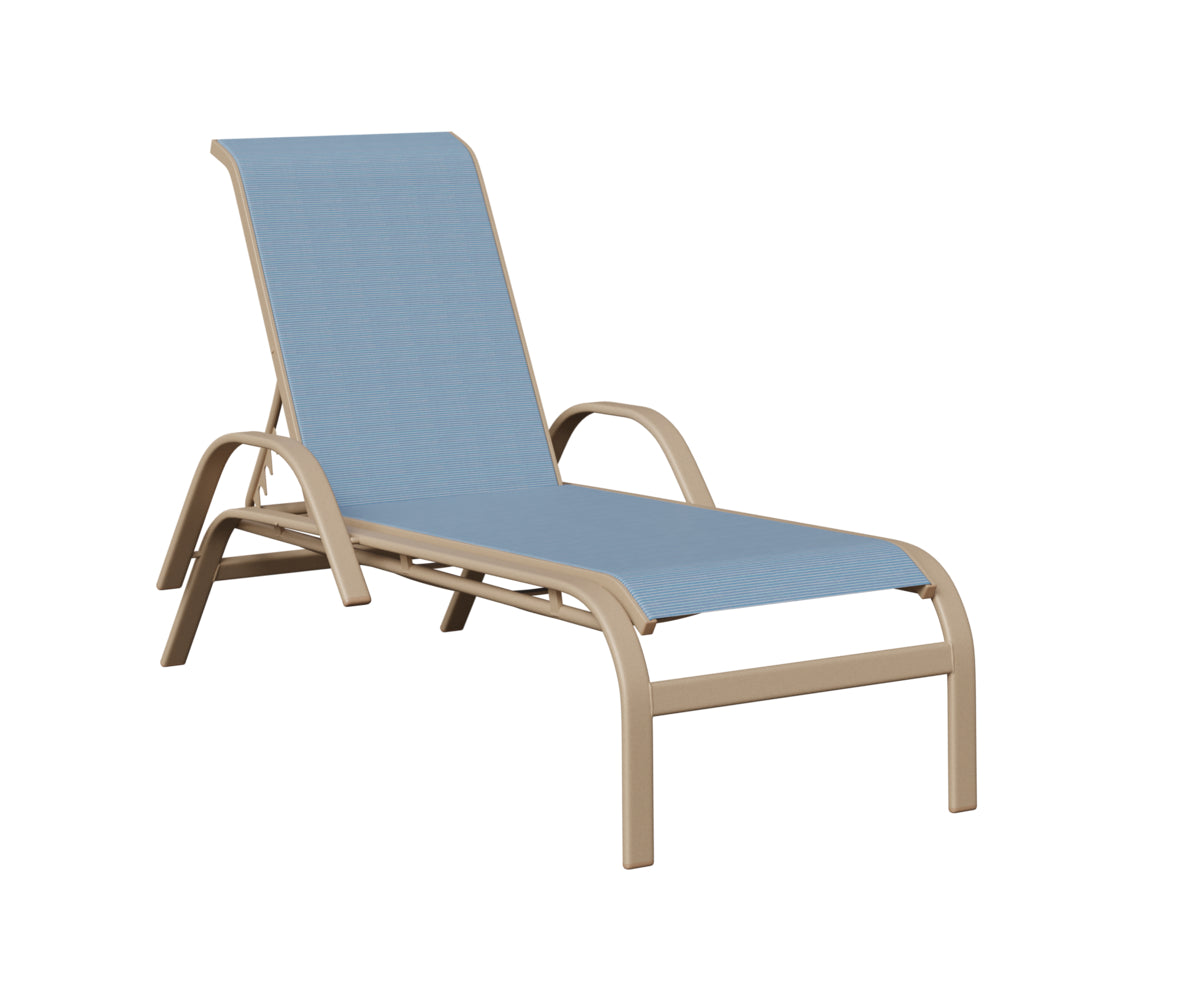 Murphy Sling Chaise Lounge With Arms