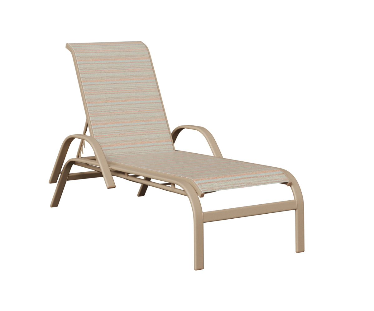 Murphy Sling Chaise Lounge With Arms