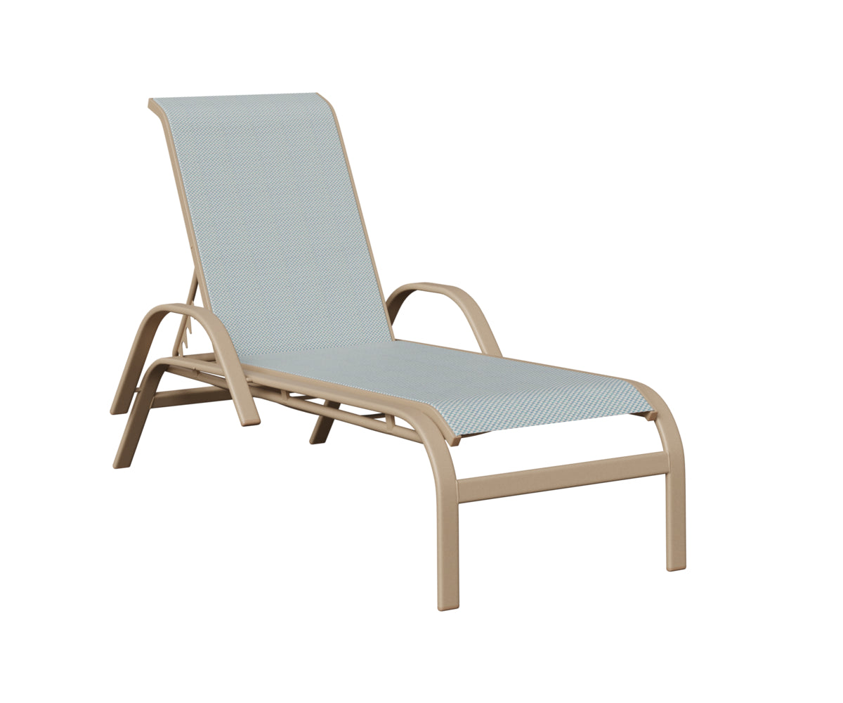 Murphy Sling Chaise Lounge With Arms