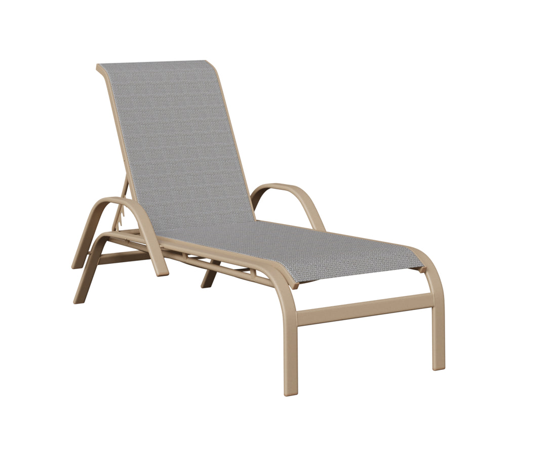 Murphy Sling Chaise Lounge With Arms