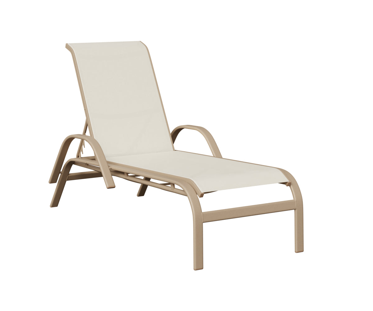 Murphy Sling Chaise Lounge With Arms