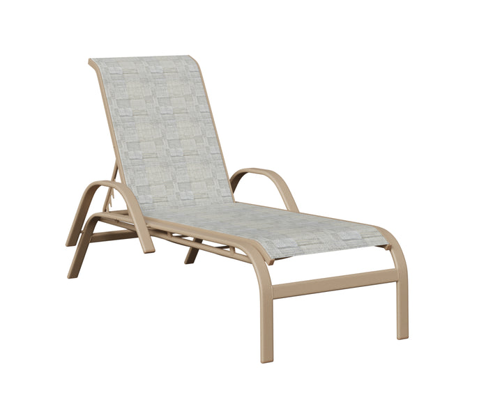 Murphy Sling Chaise Lounge With Arms