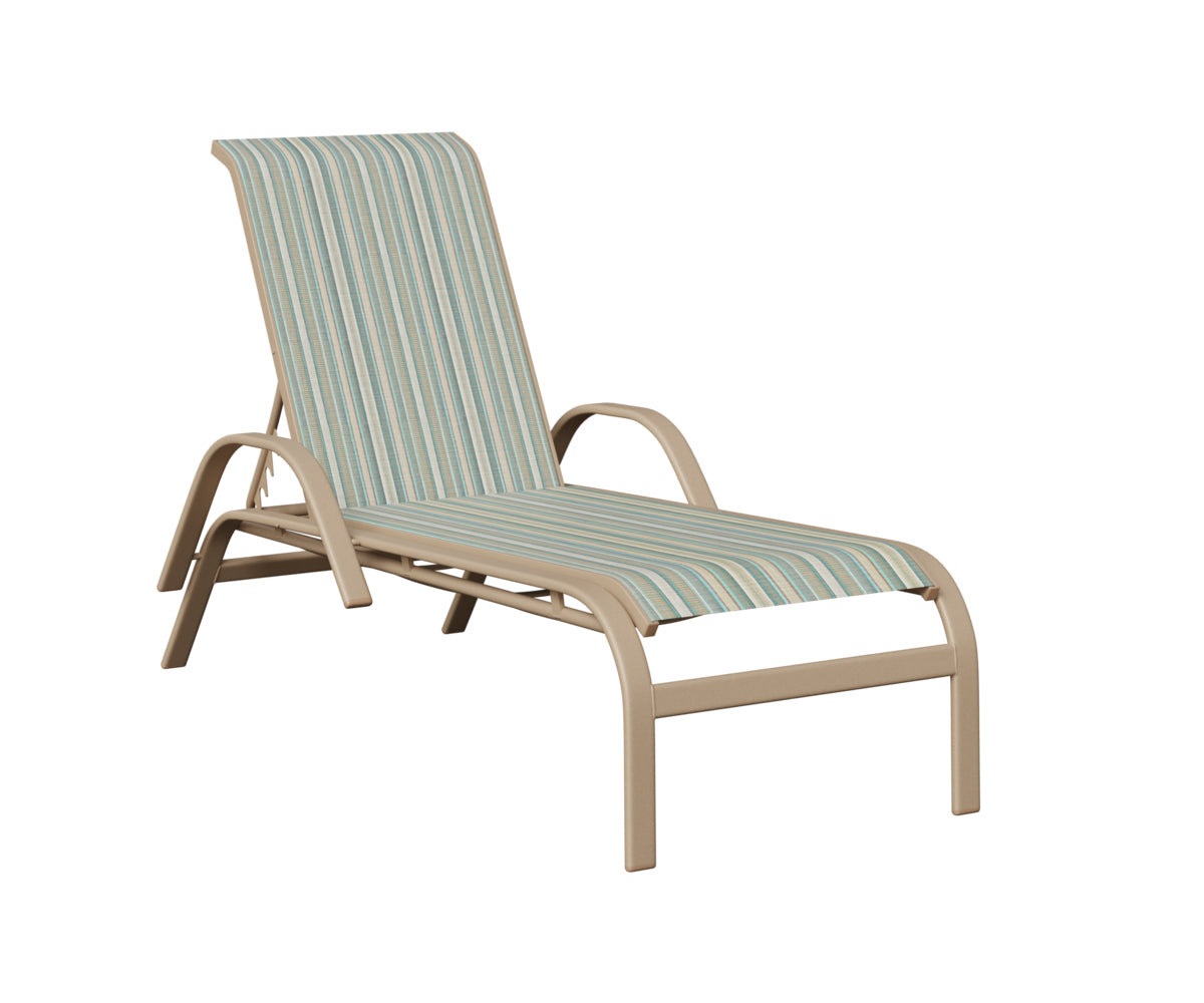Murphy Sling Chaise Lounge With Arms