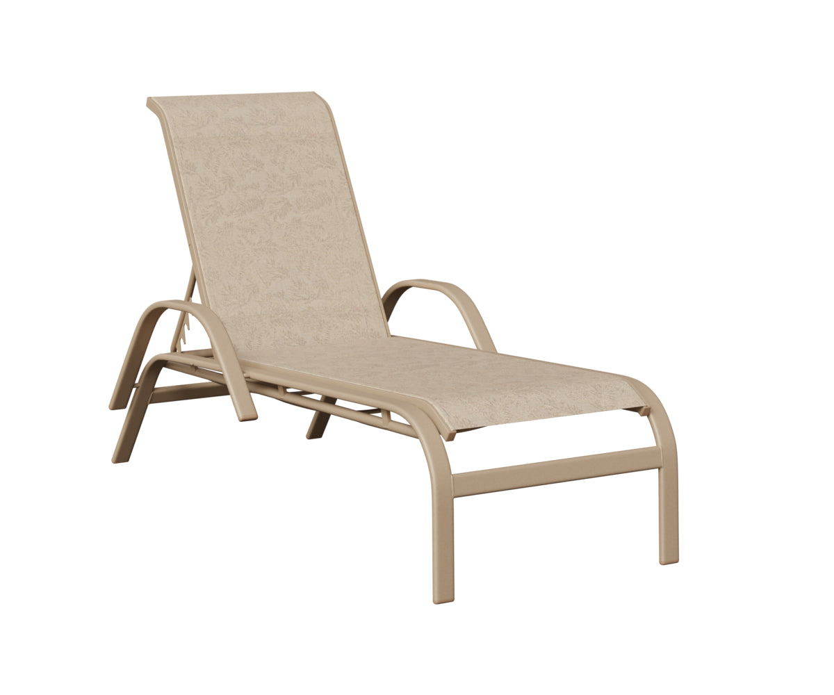 Murphy Sling Chaise Lounge With Arms