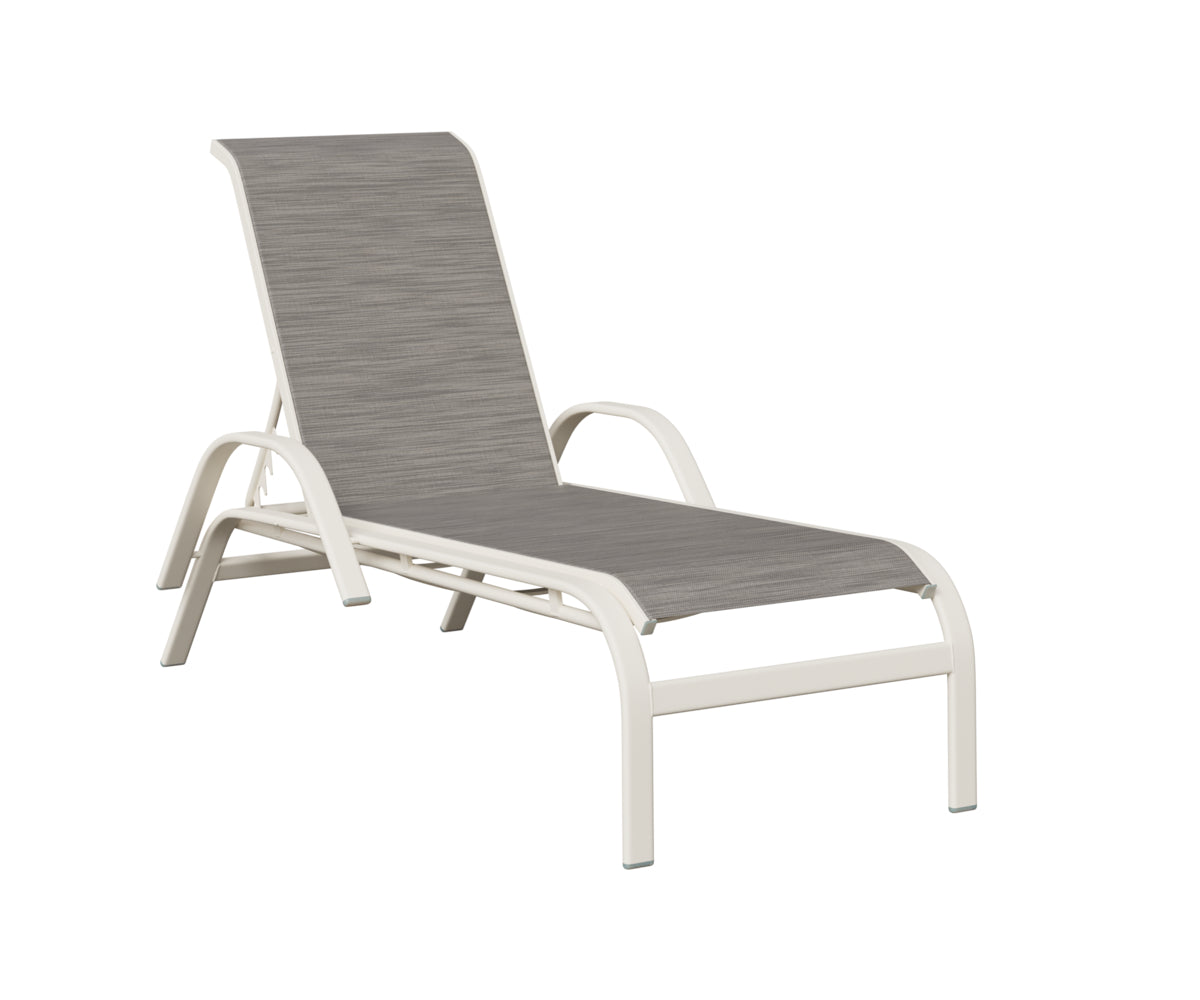 Murphy Sling Chaise Lounge With Arms