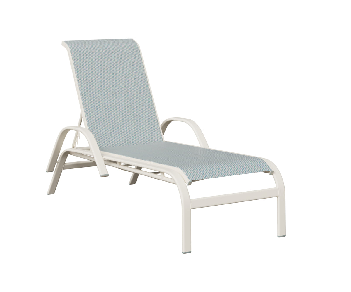 Murphy Sling Chaise Lounge With Arms
