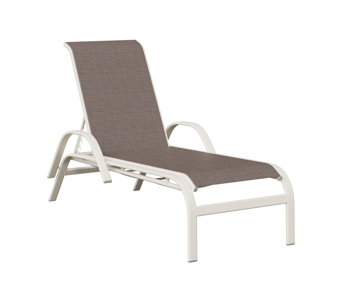 Murphy Sling Chaise Lounge With Arms