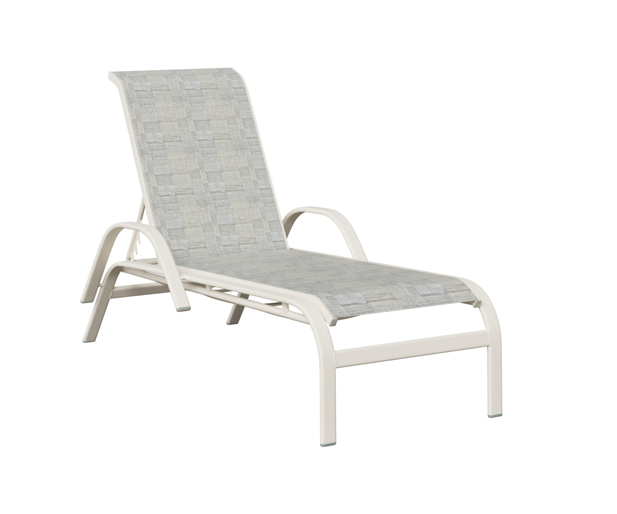 Murphy Sling Chaise Lounge With Arms