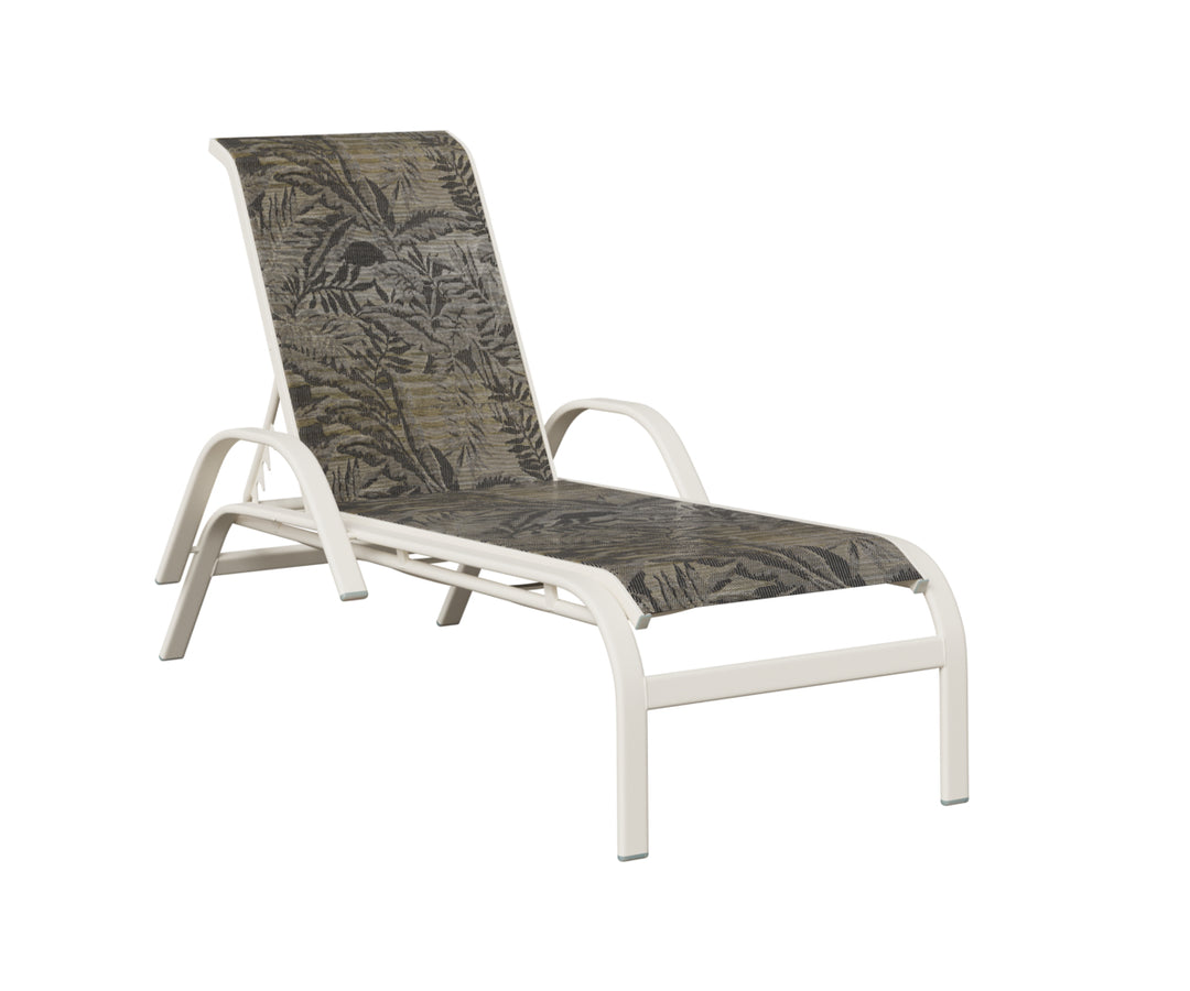 Murphy Sling Chaise Lounge With Arms