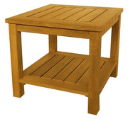 Newport 22" Square Side Table With Lower Shelf