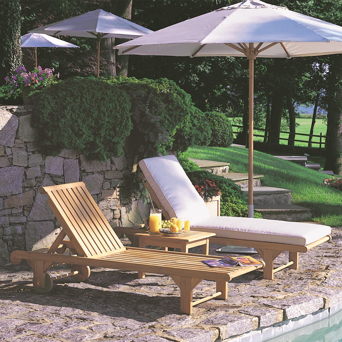 Nantucket Adj. Chaise Lounge W/Wheels