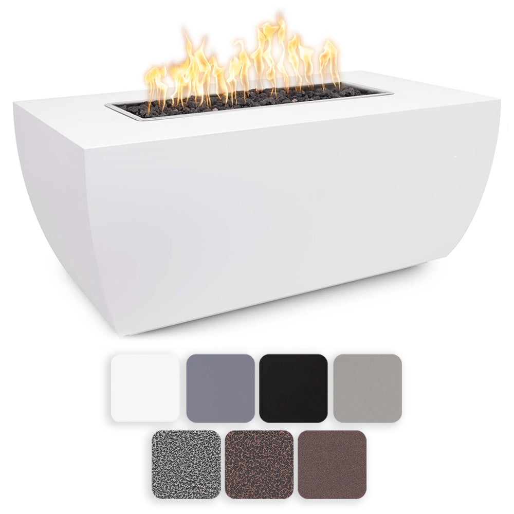 The Outdoor Plus Linear Avalon Powder Coat Fire Pit - 24” Tall - glossy black