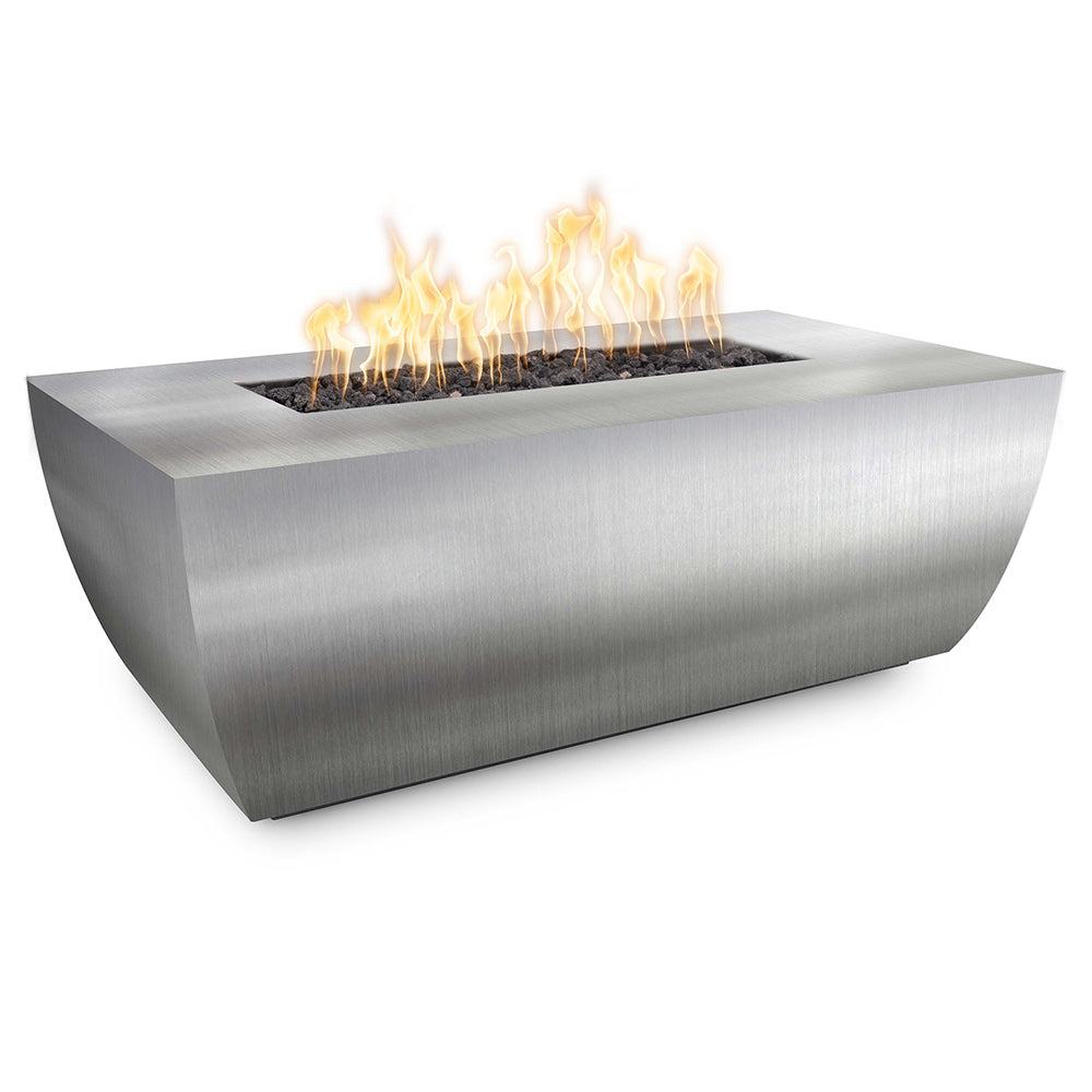 The Outdoor Plus Linear Avalon Stainless Steel Fire Pit - 15” Tall