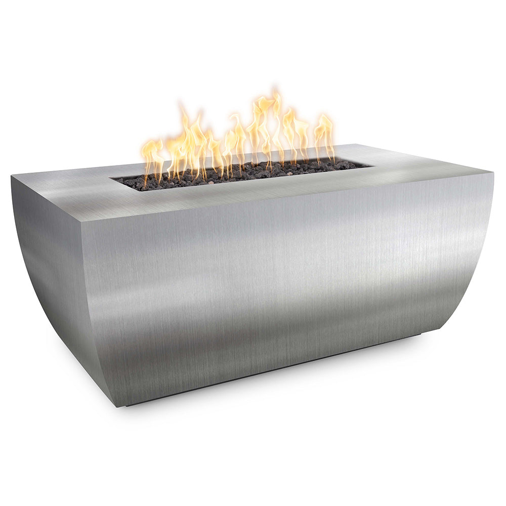 The Outdoor Plus Linear Avalon Stainless Steel Fire Pit - 24” Tall