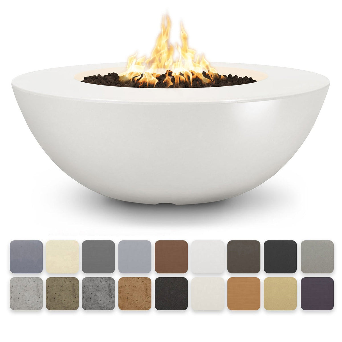 The Outdoor Plus Sedona Wide Ledge Concrete Fire Pit - black