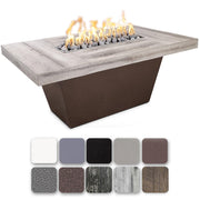 The Outdoor Plus Tacoma Fire Table - Oak Wood Grain Concrete Top