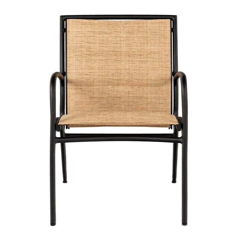 Orion Padded Sling Dining Arm Chair