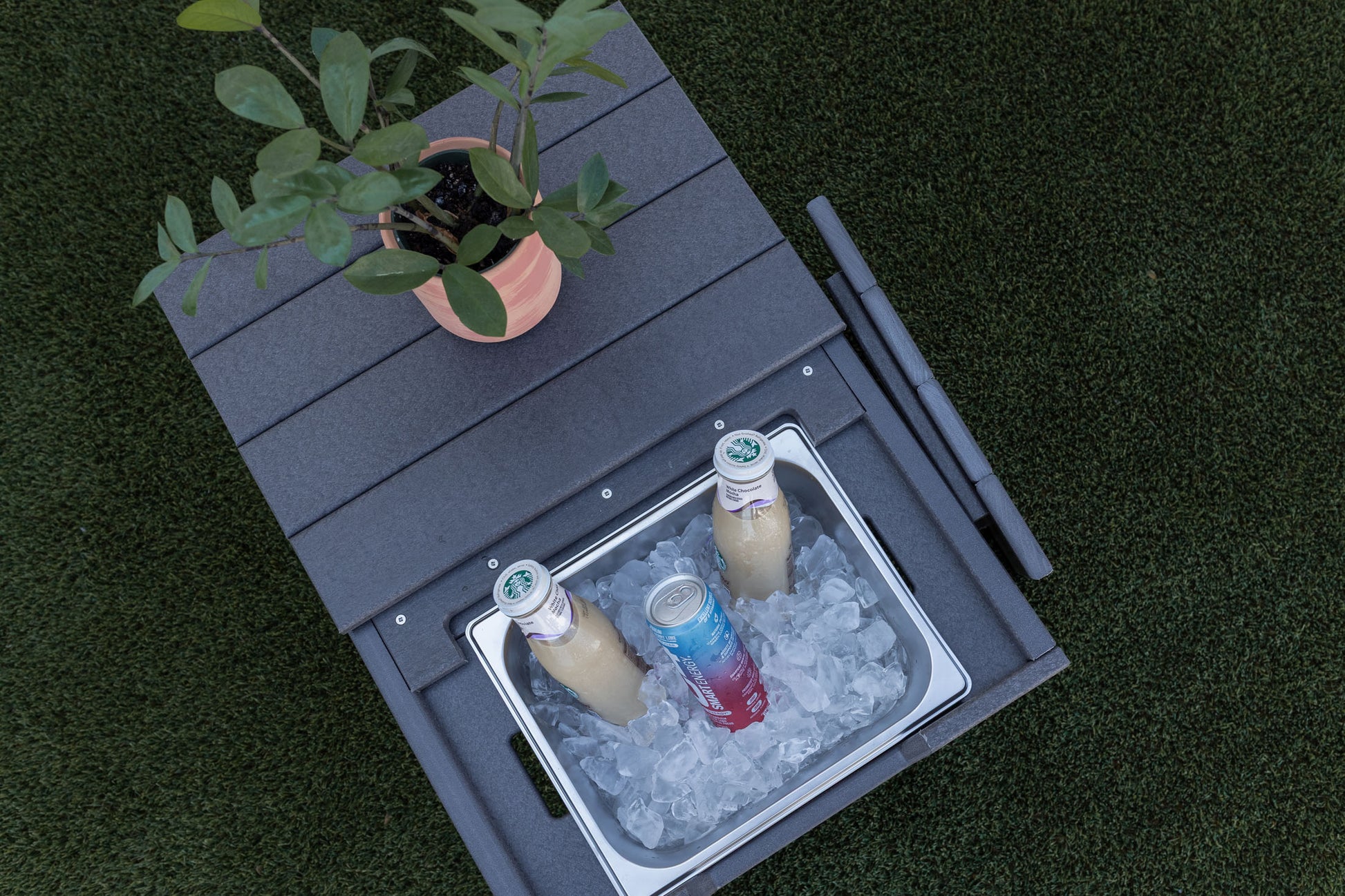 Breeze Deep Seat Storage/Ice Table-Lifestyle Image