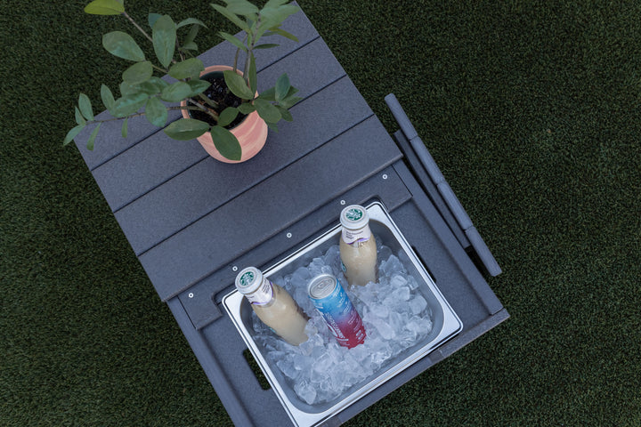 Breeze Deep Seat Storage/Ice Table-Lifestyle Image