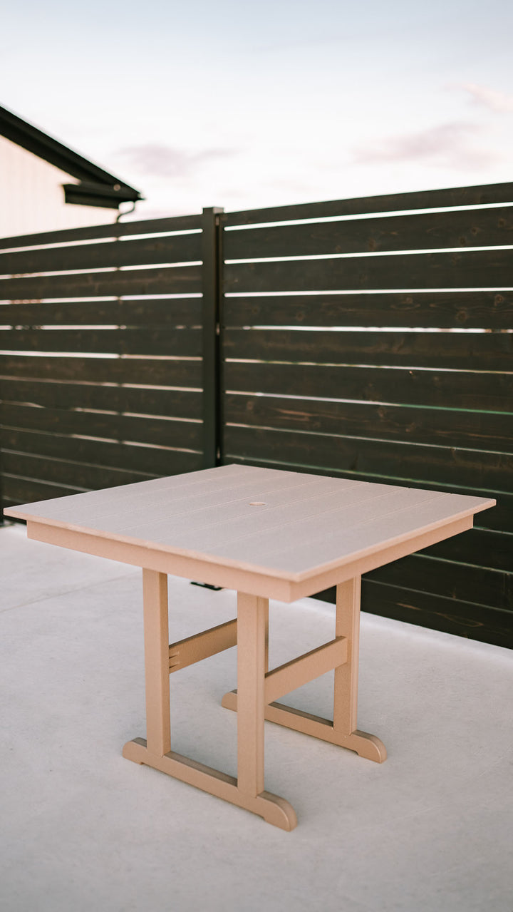 38" Square Table - Dining Height