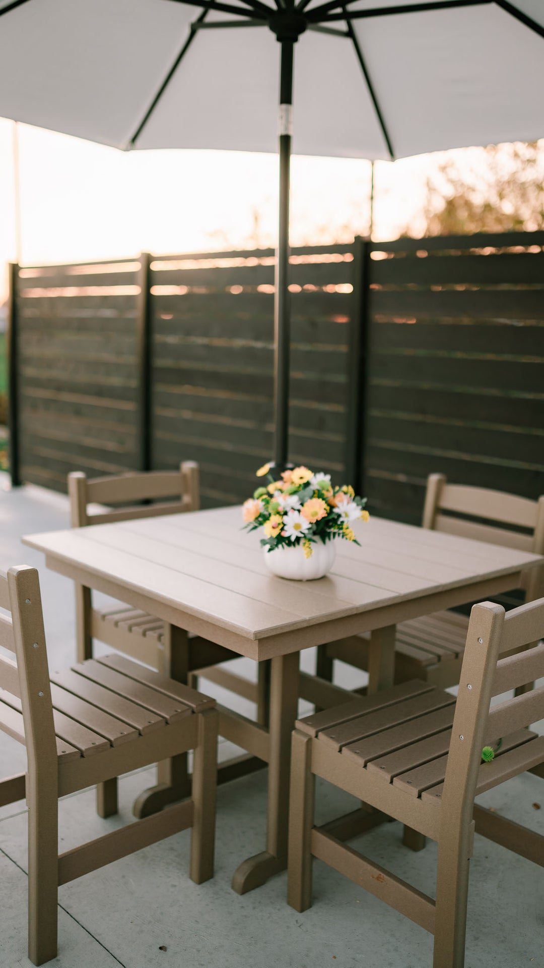 38" Square Table - Dining Height