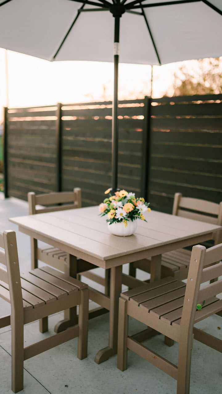 38" Square Table - Dining Height