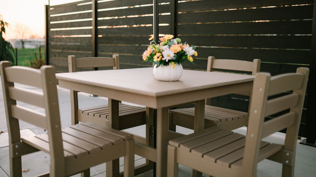 38" Square Table - Dining Height