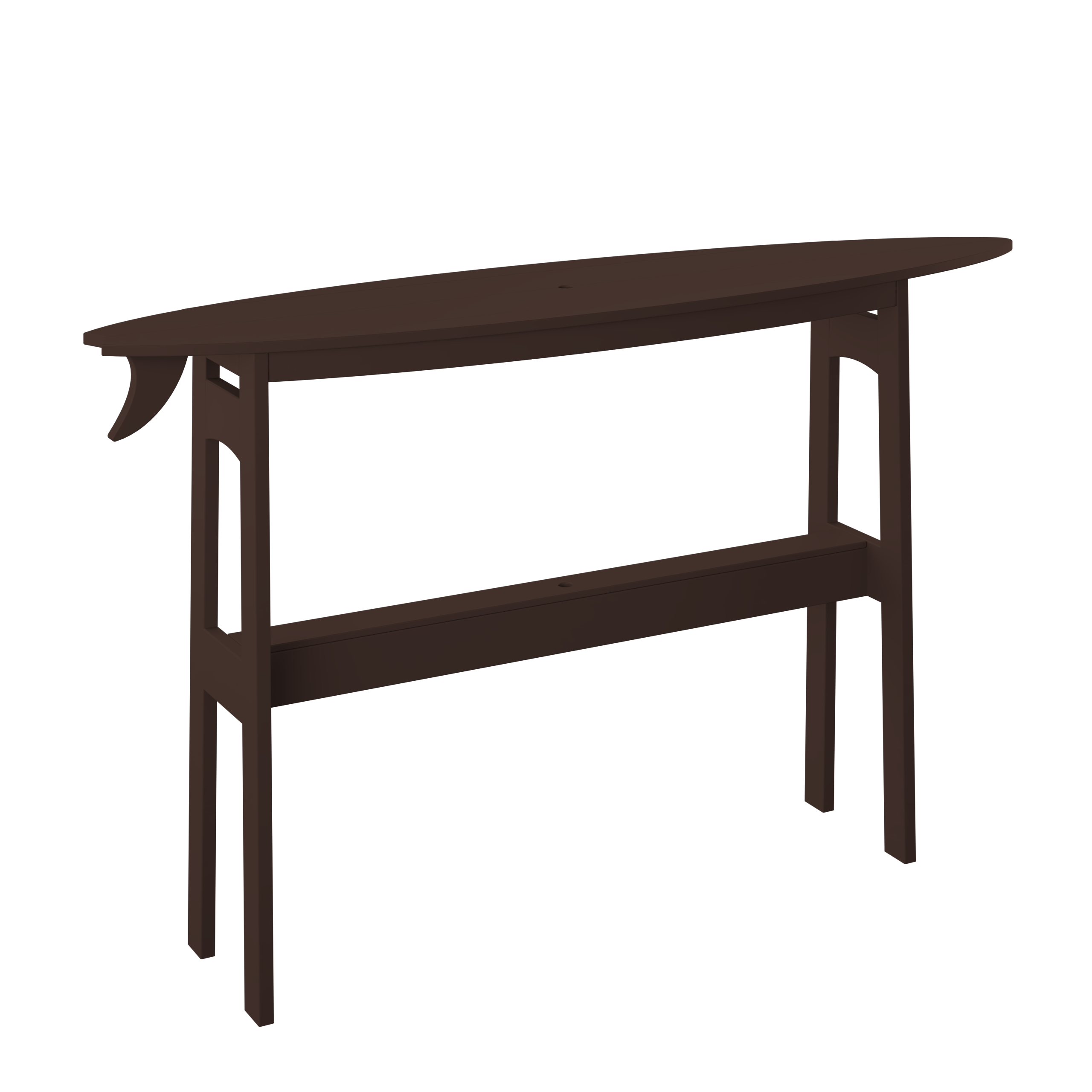 72" Surfboard Table - Dining Height