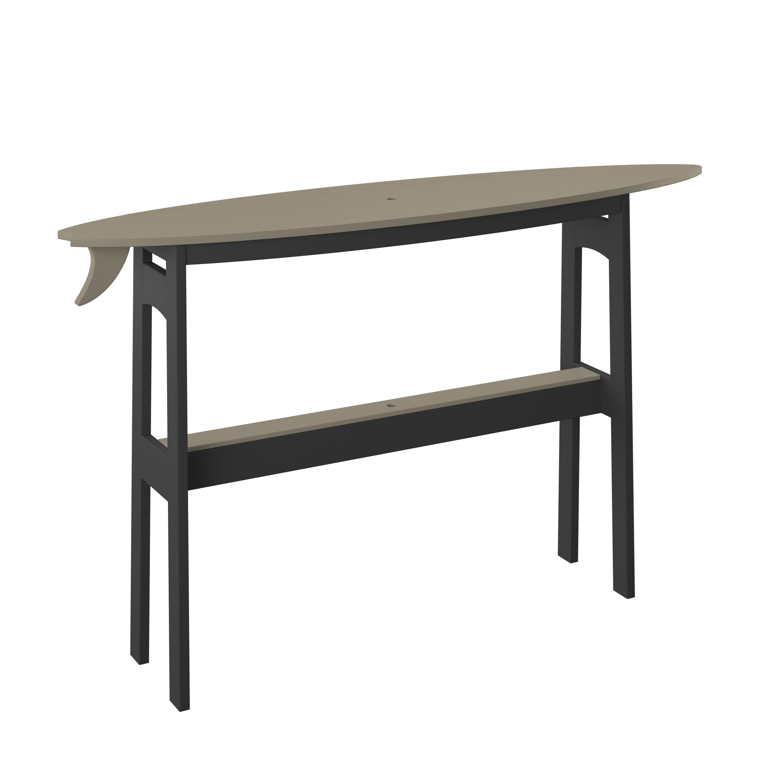 72" Surfboard Table - Dining Height