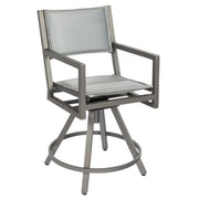 Palm Coast Padded Sling Swivel Counter Stool with Arms