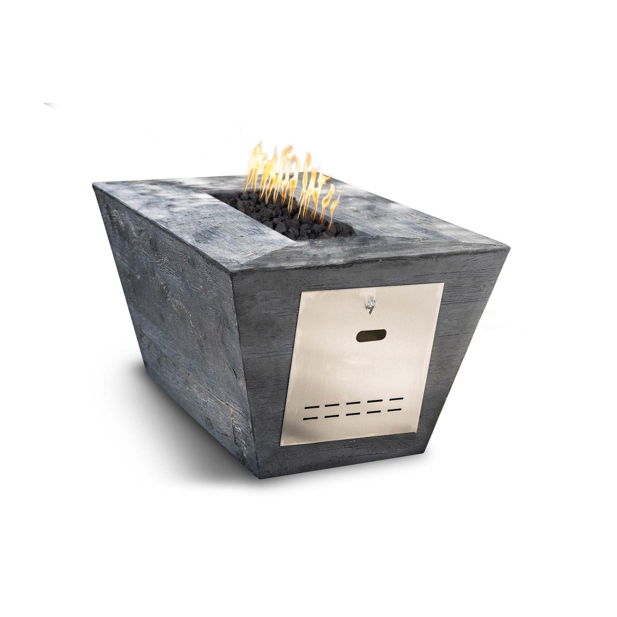 The Outdoor Plus Plymouth Fire Pits - Wood Grain GFRC configuration