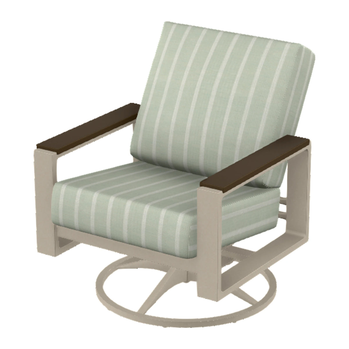 Telescope Larssen Cushion Swivel Rocker w/ Arm Accents — Desert Sand PC / Kona Accents