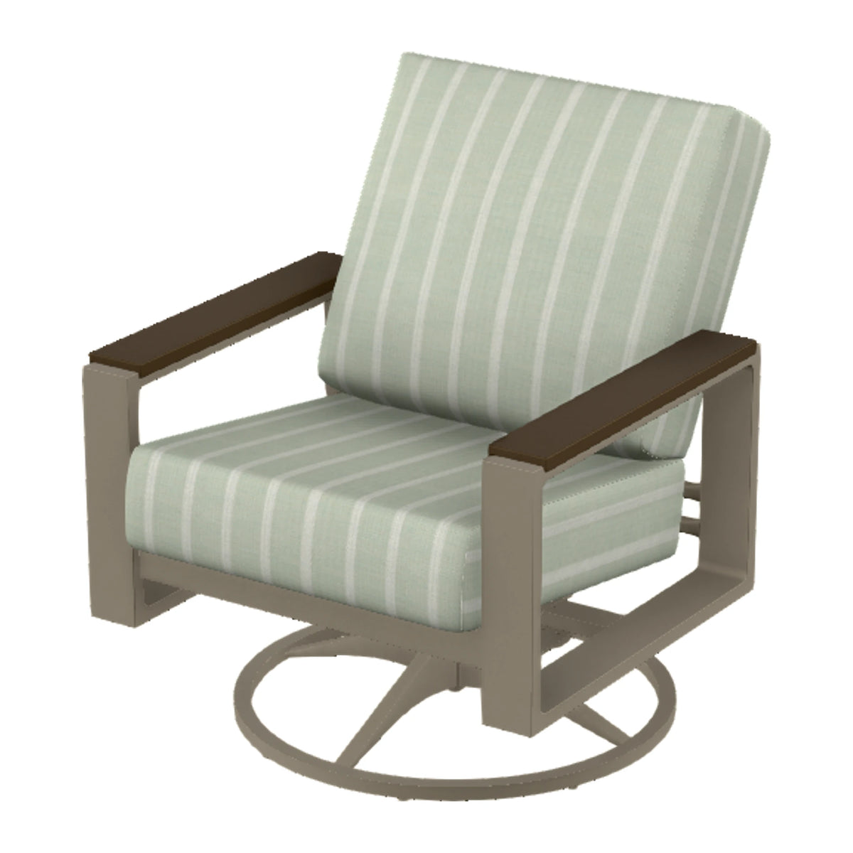 Telescope Larssen Cushion Swivel Rocker w/ Arm Accents — Storm PC / Kona Accents