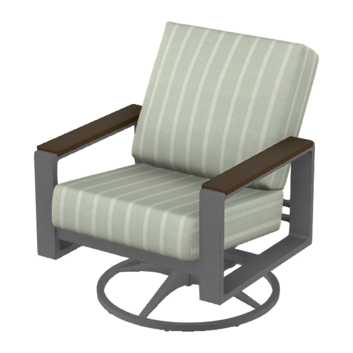 Telescope Larssen Cushion Swivel Rocker w/ Arm Accents — Graphite Txt PC / Kona Accents