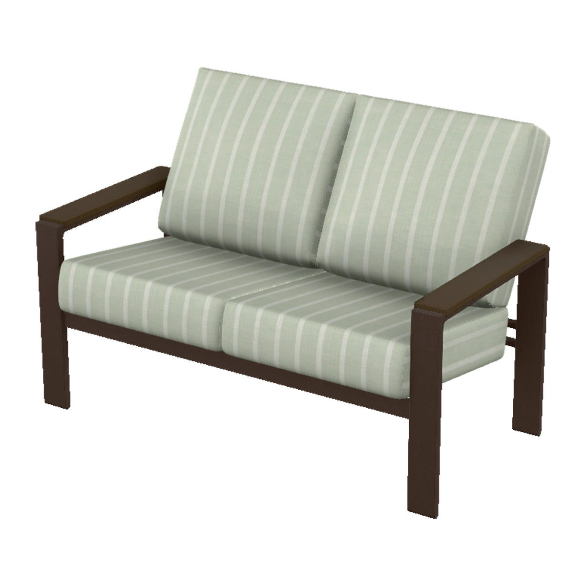 Larssen Cushion Loveseat w/ Arm Accents — Kona PC / Kona Accents