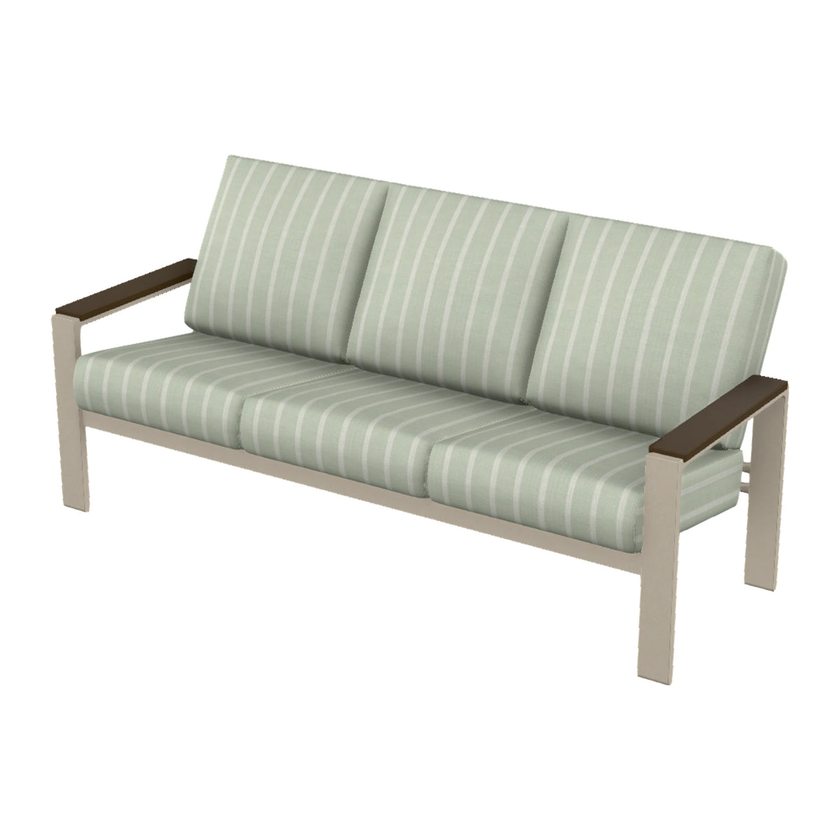 Telescope Larssen Cushion Sofa w/ Arm Accents — Desert Sand PC / Kona Accents