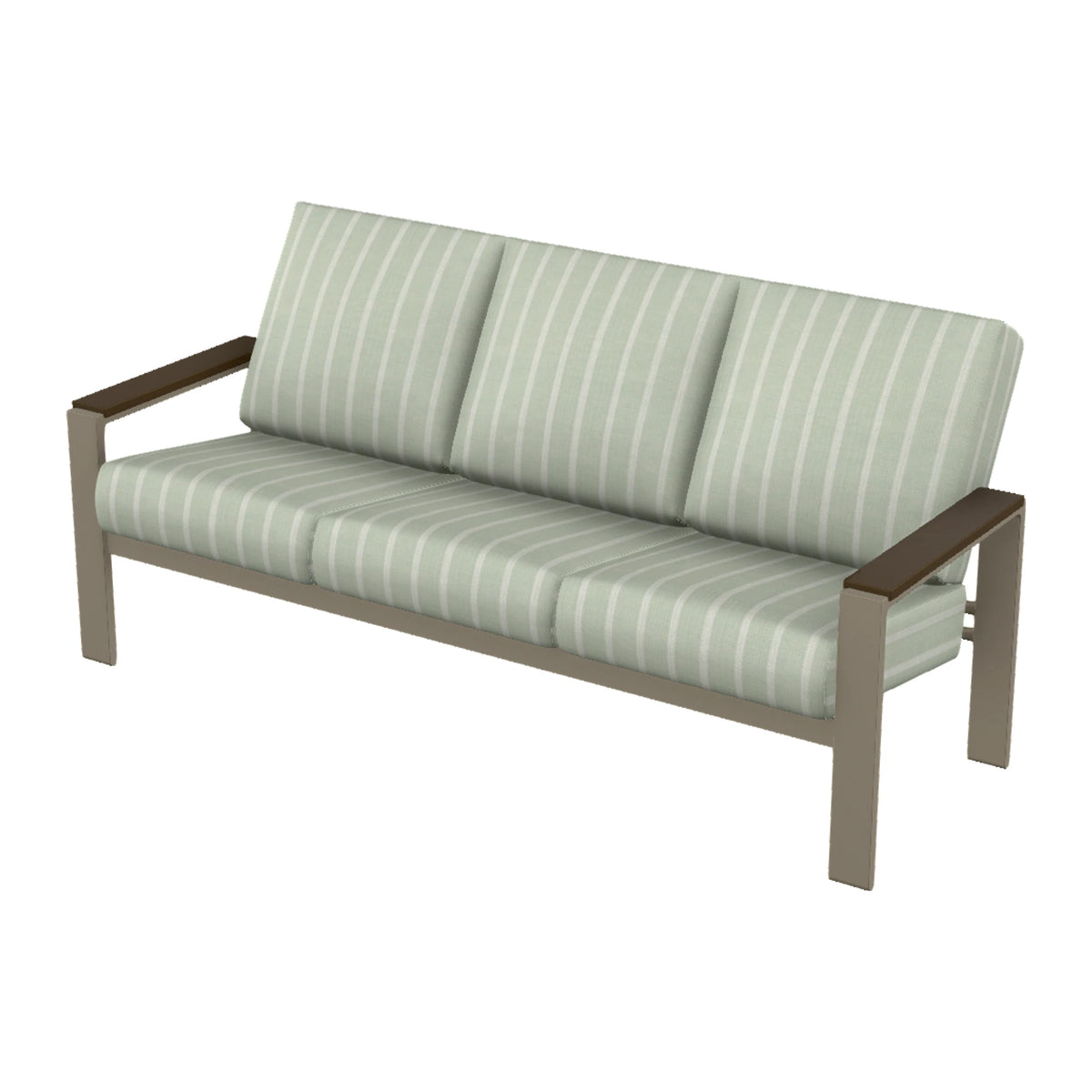 Telescope Larssen Cushion Sofa w/ Arm Accents — Storm PC / Kona Accents