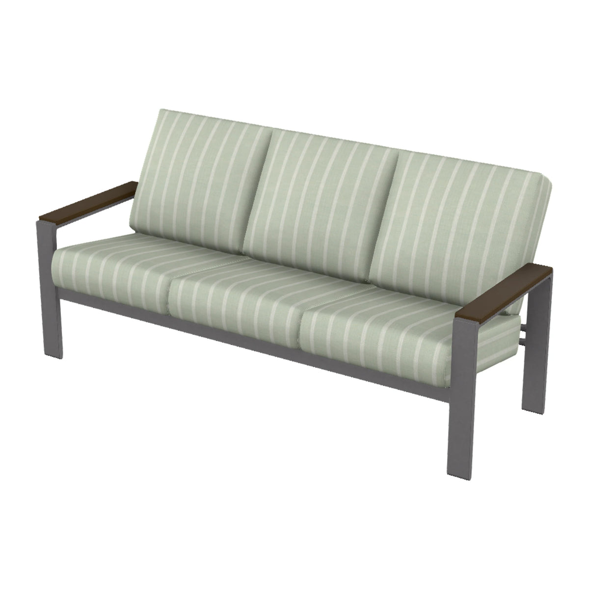 Telescope Larssen Cushion Sofa w/ Arm Accents — Graphite Txt PC / Kona Accents