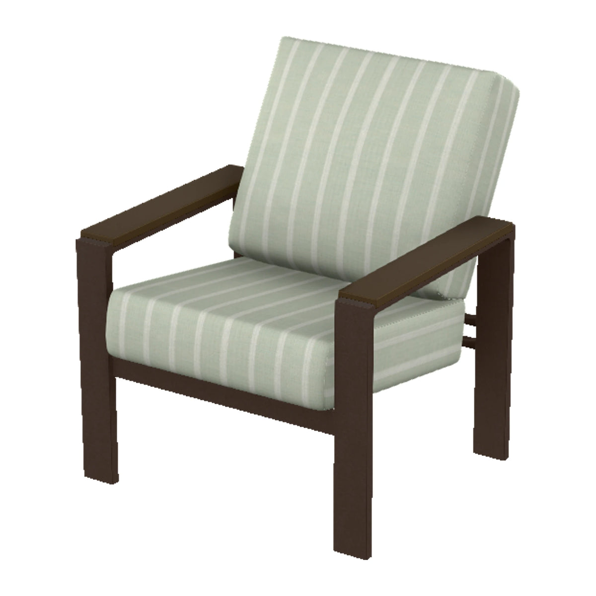 Larssen Cushion Armchair w/ Arm Accents — Kona PC / Kona Accents