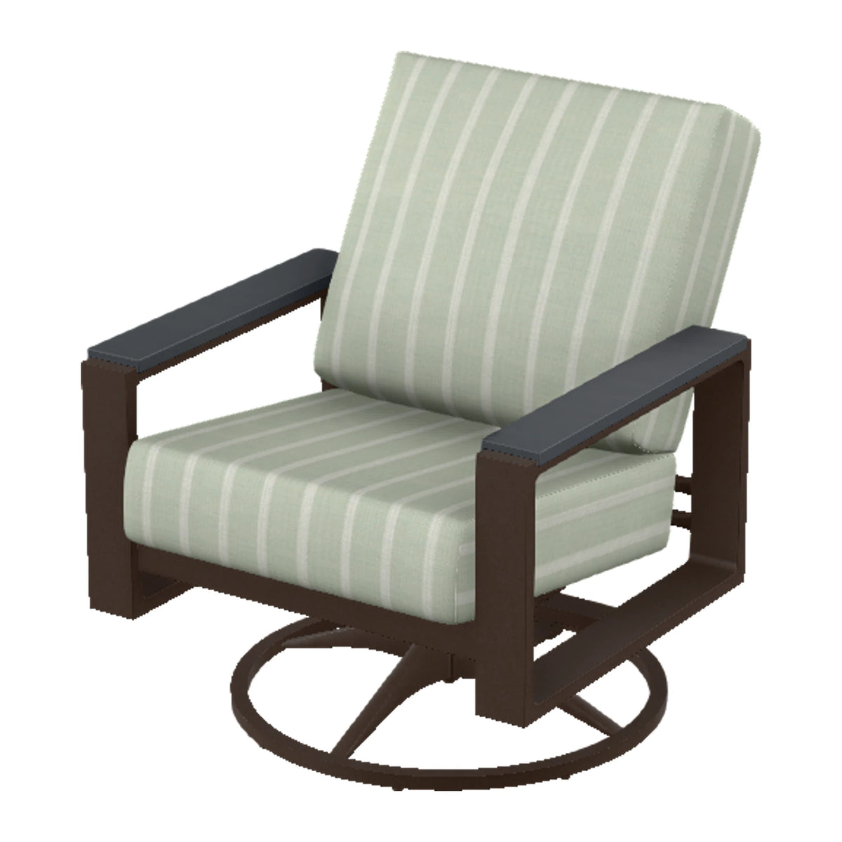 Telescope Larssen Cushion Swivel Rocker w/ Arm Accents — Kona PC / Graphite Accents