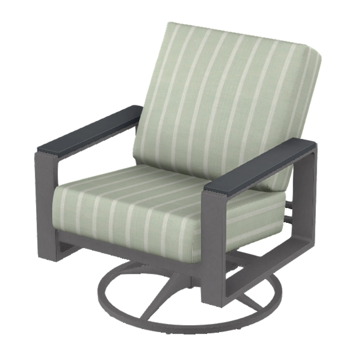 Telescope Larssen Cushion Swivel Rocker w/ Arm Accents — Graphite Txt PC / Graphite Accents