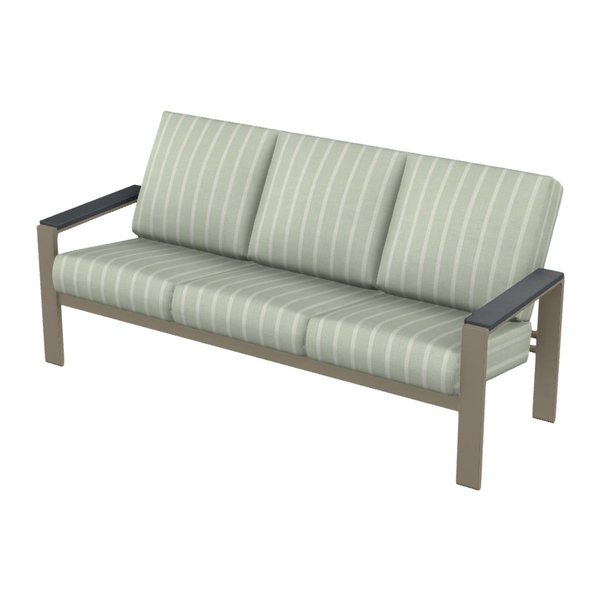 Telescope Larssen Cushion Sofa w/ Arm Accents — Storm PC / Graphite Accents