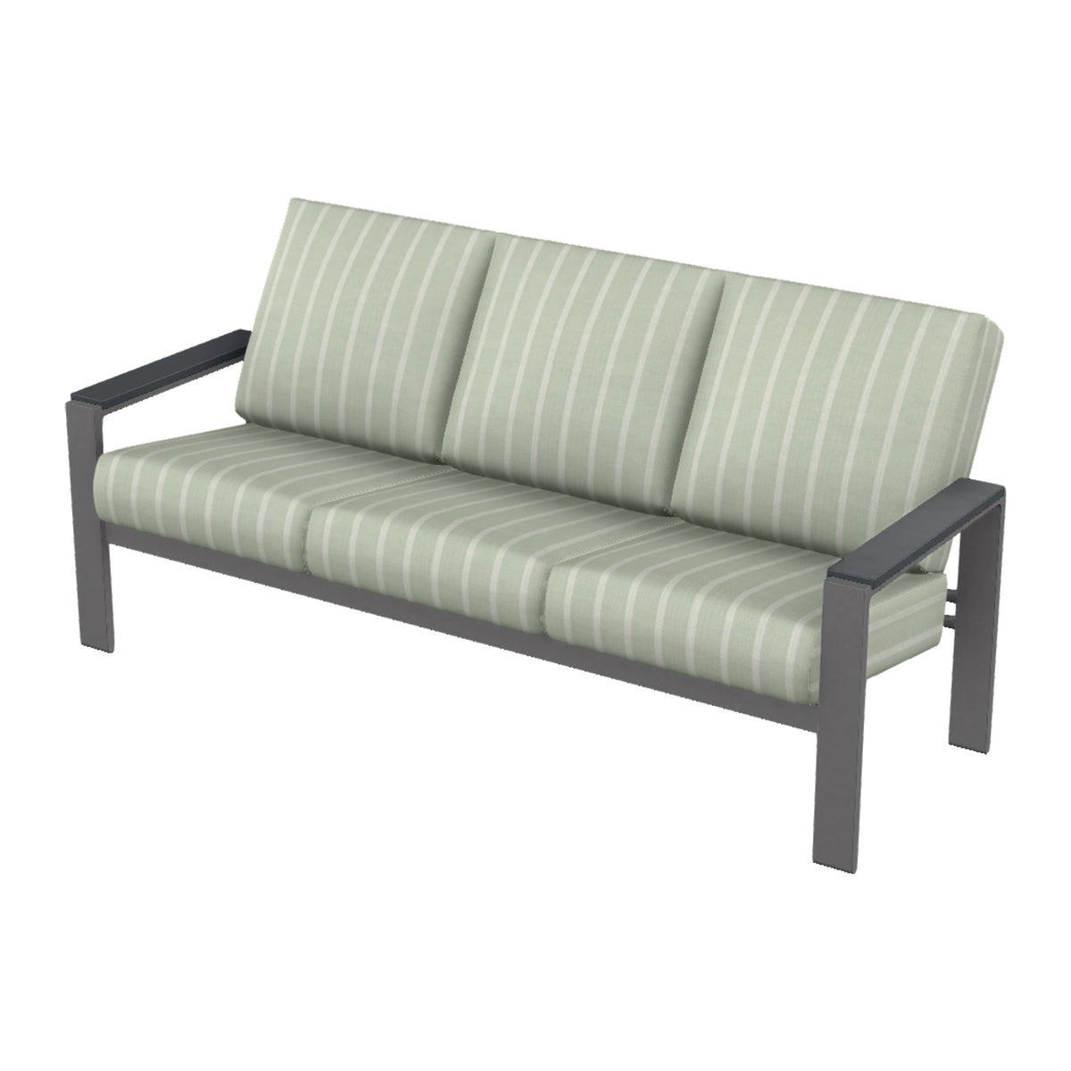 Telescope Larssen Cushion Sofa w/ Arm Accents — Graphite Txt PC / Graphite Accents