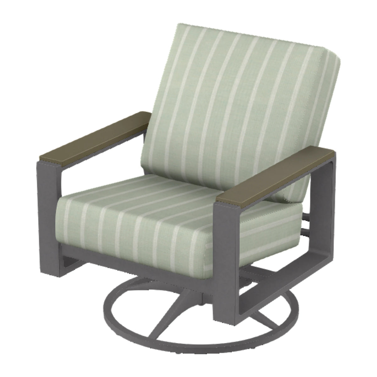 Telescope Larssen Cushion Swivel Rocker w/ Arm Accents — Graphite Txt PC / Beachwood Accents