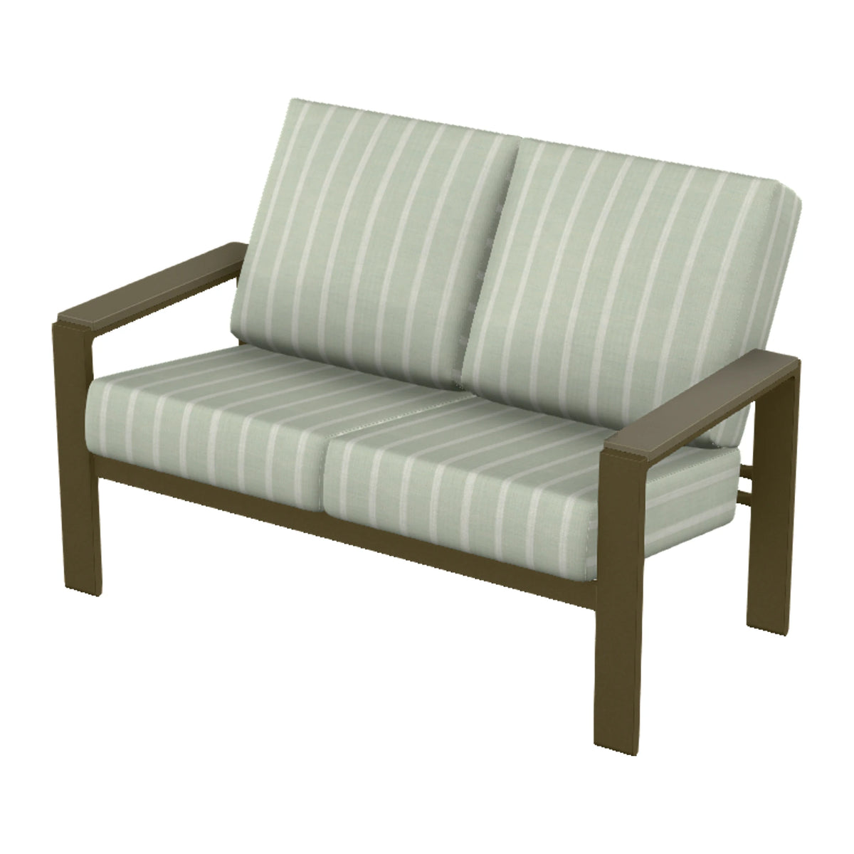Larssen Cushion Loveseat w/ Arm Accents — Beachwood PC / Beachwood Accents