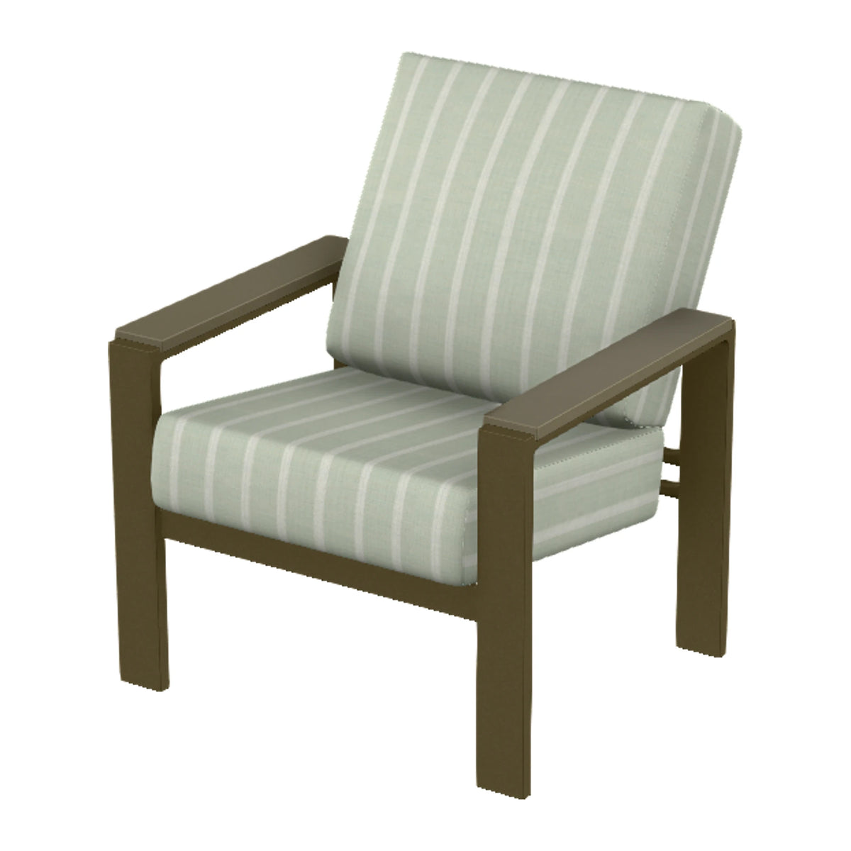 Larssen Cushion Armchair w/ Arm Accents — Beachwood PC / Beachwood Accents