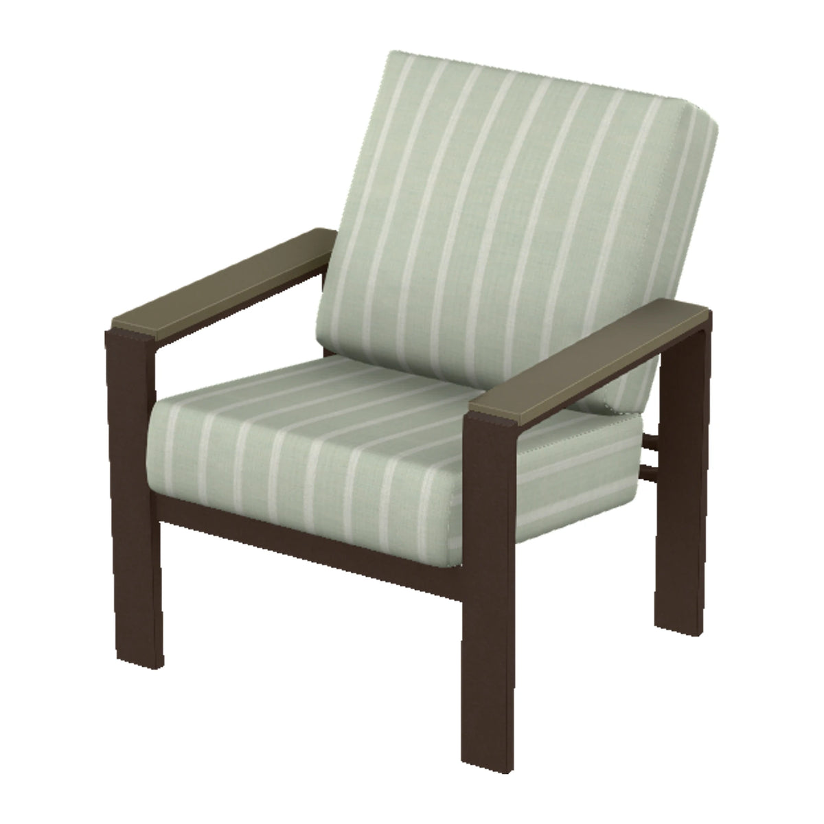 Larssen Cushion Armchair w/ Arm Accents — Kona PC / Beachwood Accents